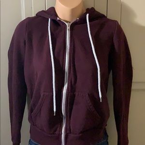 Burgundy zip up jacket